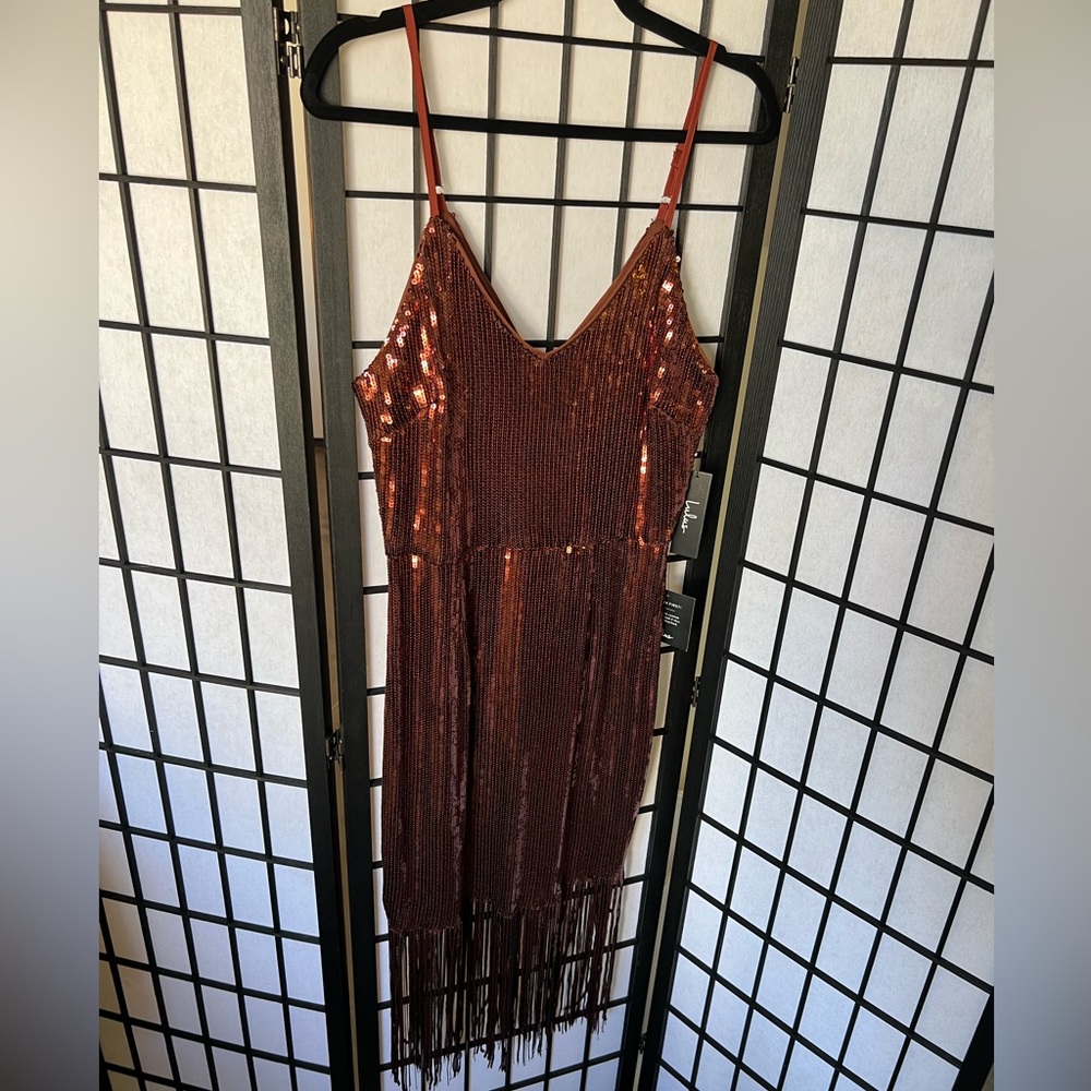 BRAND NEW, Tags still attached, Flapper Style Chocolate Sequin Dress